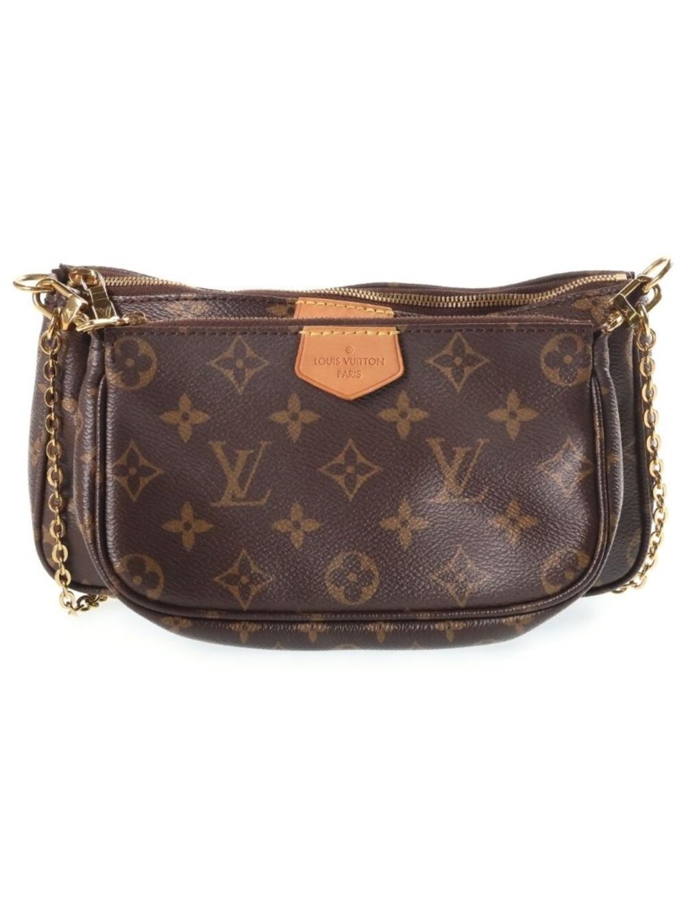 Louis Vuitton Monogram Multi Pochette Accessoires Shoulder Bag Brown Leather